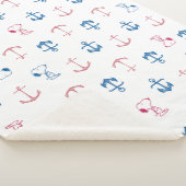 Snoopy Nautical Anchor Pattern Sherpadecke (3/4)