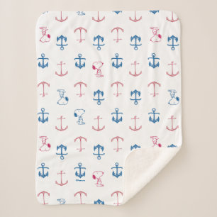 Snoopy Nautical Anchor Pattern Sherpadecke