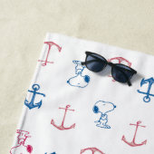 Snoopy Nautical Anchor Pattern Strandtuch (Beispiel)