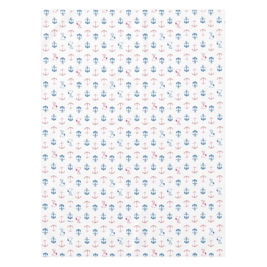 Snoopy Nautical Anchor Pattern Tischdecke (Vorderseite)