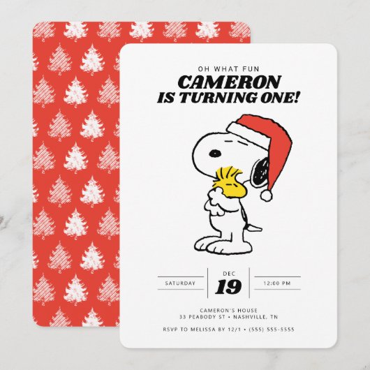 Snoopy | Oh, was für ein Spaß es ist, eins zu sein Einladung (Vorne/Hinten)