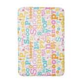 Snoopy Pastel Text Pattern Badematte (Vorderseite Vertikal)