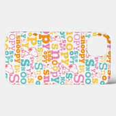Snoopy Pastel Text Pattern Case-Mate iPhone Hülle (Rückseite (Horizontal))