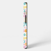 Snoopy Pastel Text Pattern iPhone Hülle (Linke Seite)