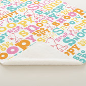 Snoopy Pastel Text Pattern Sherpadecke (3/4)