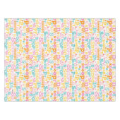 Snoopy Pastel Text Pattern Tischdecke (Vorderseite (Horizontal))