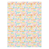Snoopy Pastel Text Pattern Tischdecke (Vorderseite)