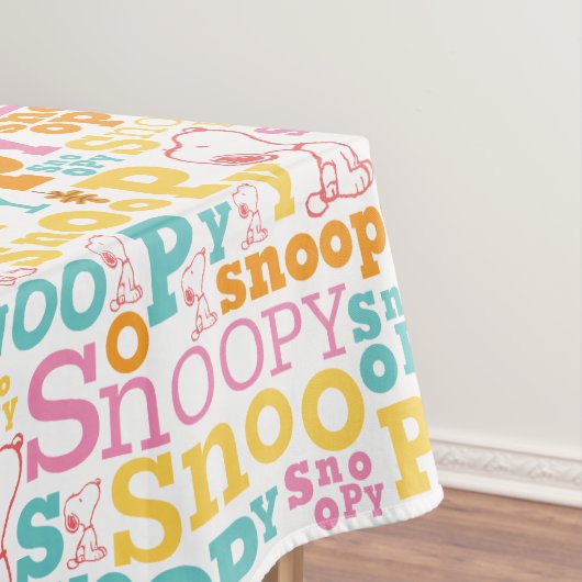 Snoopy Pastel Text Pattern Tischdecke (Beispiel)