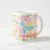 Snoopy Pastel Textmuster Jumbo-Tasse (Vorderseite Rechts)