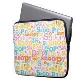 Snoopy Pastel Textmuster Laptopschutzhülle (Vorderseite Links)