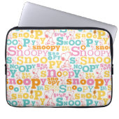 Snoopy Pastel Textmuster Laptopschutzhülle (Vorderseite)
