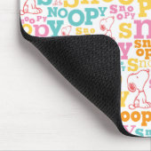Snoopy Pastel Textmuster Mousepad (Ecke)