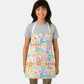 Snoopy Pastel Textmuster Schürze (Insitu)