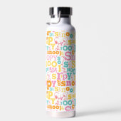 Snoopy Pastel Textmuster Trinkflasche (Rechts)