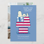 Snoopy Patriotic | Vielen Dank Feiertagskarte (Vorne/Hinten)