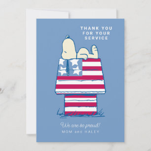 Snoopy Patriotic Vielen Dank Feiertagskarte
