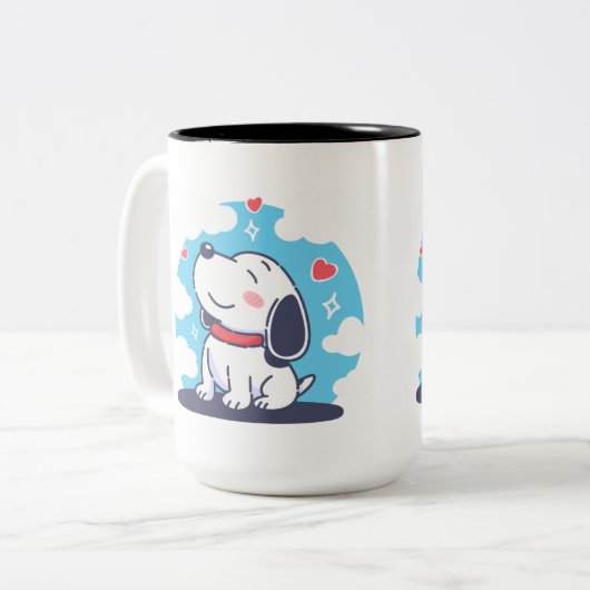 Snoopy Peanuts Kaffee Tasse Cup (Vorderseite Links)