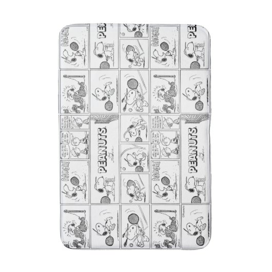 Snoopy Plays Tennis Badematte (Vorderseite Vertikal)