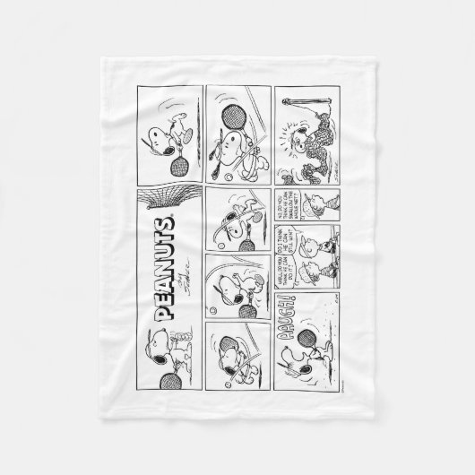 Snoopy Plays Tennis Fleecedecke (Vorderseite)
