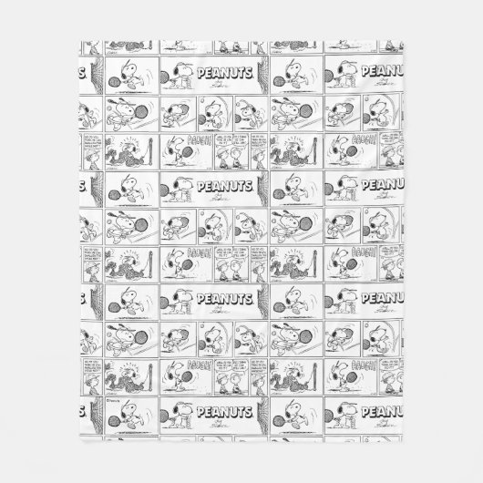 Snoopy Plays Tennis Fleecedecke (Vorderseite)