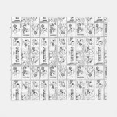 Snoopy Plays Tennis Fleecedecke (Vorderseite (Horizontal))