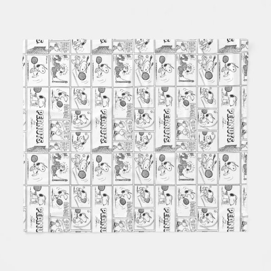 Snoopy Plays Tennis Fleecedecke (Vorderseite (Horizontal))