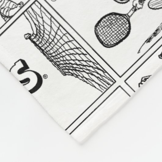 Snoopy Plays Tennis Fleecedecke (Ecke)