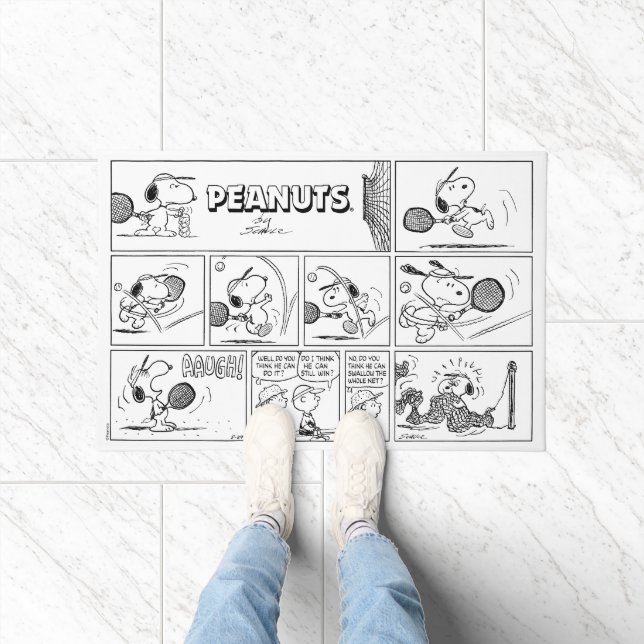 Snoopy Plays Tennis Fußmatte (Indoor)