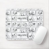 Snoopy Plays Tennis Mousepad (Mit Mouse)