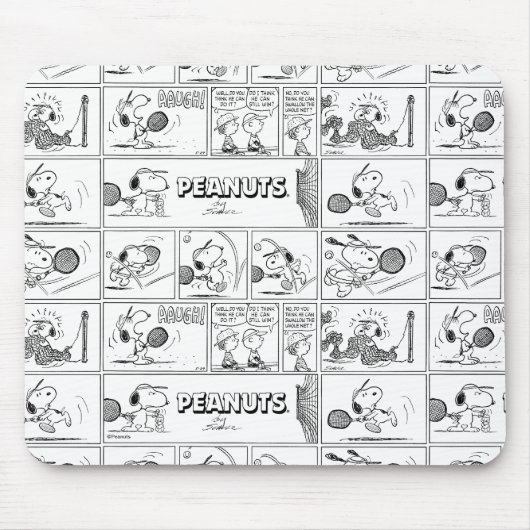Snoopy Plays Tennis Mousepad (Vorne)