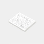 Snoopy Plays Tennis Post-it Klebezettel (angewinkelt)