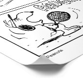 Snoopy Plays Tennis Poster (Ecke)