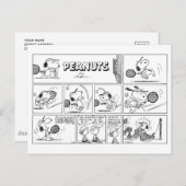 Snoopy Plays Tennis Postkarte (Vorne/Hinten)