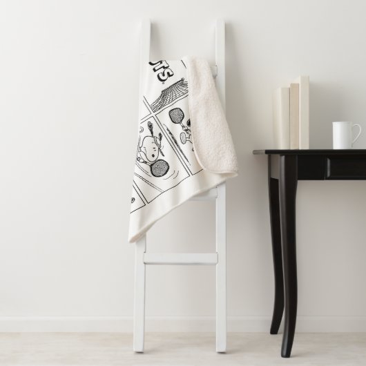 Snoopy Plays Tennis Sherpadecke (Beispiel)