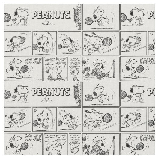 Snoopy Plays Tennis Stoff (Nahaufnahme)