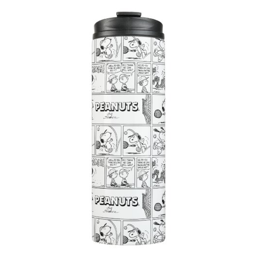 Snoopy Plays Tennis Thermosbecher (Vorderseite)