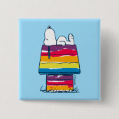 Snoopy | Rainbow Dog House Button (Vorderseite)