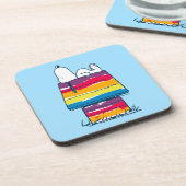 Snoopy | Rainbow Dog House Getränkeuntersetzer (Linke Seite)