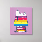 Snoopy | Rainbow Dog House Leinwanddruck (Vorderseite)