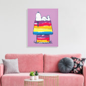 Snoopy | Rainbow Dog House Leinwanddruck (Insitu (Wohnzimmer))