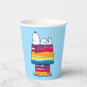 Snoopy | Rainbow Dog House Pappbecher (Vorderseite)