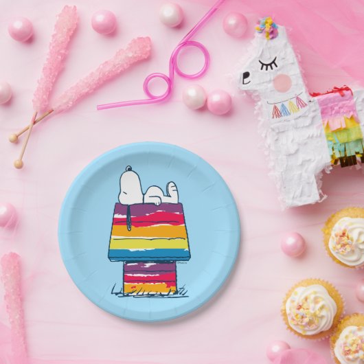 Snoopy | Rainbow Dog House Pappteller (Party)