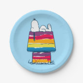 Snoopy | Rainbow Dog House Pappteller (Vorderseite)
