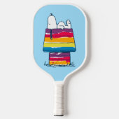 Snoopy | Rainbow Dog House Pickleball Schläger (Rückseite)