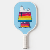 Snoopy | Rainbow Dog House Pickleball Schläger (Vorderseite)