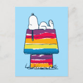 Snoopy | Rainbow Dog House Postkarte (Vorderseite)