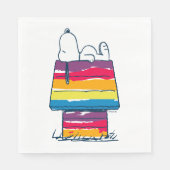 Snoopy | Rainbow Dog House Serviette (Vorderseite)