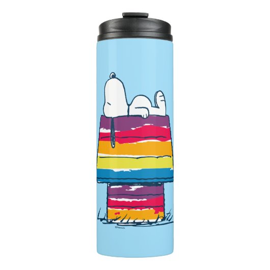 Snoopy | Rainbow Dog House Thermosbecher (Vorderseite)