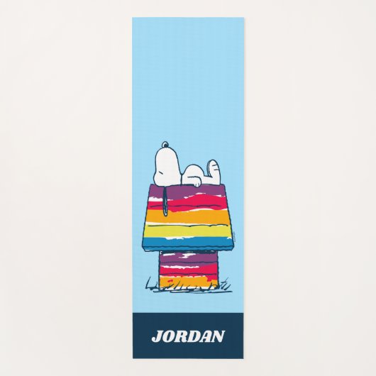 Snoopy | Rainbow Dog House Yogamatte (Vorderseite)