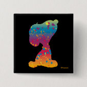 Snoopy Rainbow Graffiti Silhouette Button (Vorderseite)